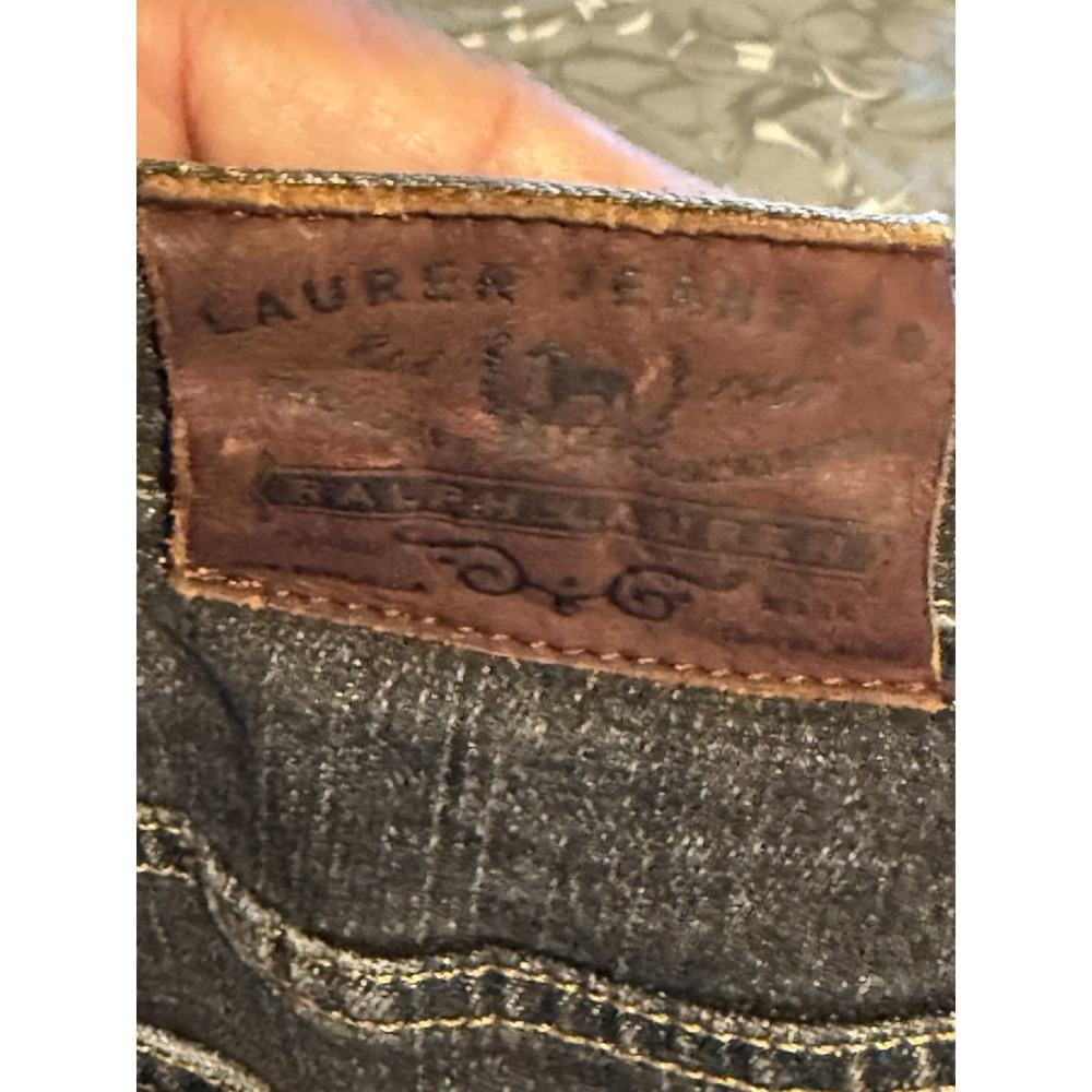 Lauren Jeans Co., Ralph Lauren Y2K Vintage Size 16 Black With Decorative Patches - Picture 10 of 16